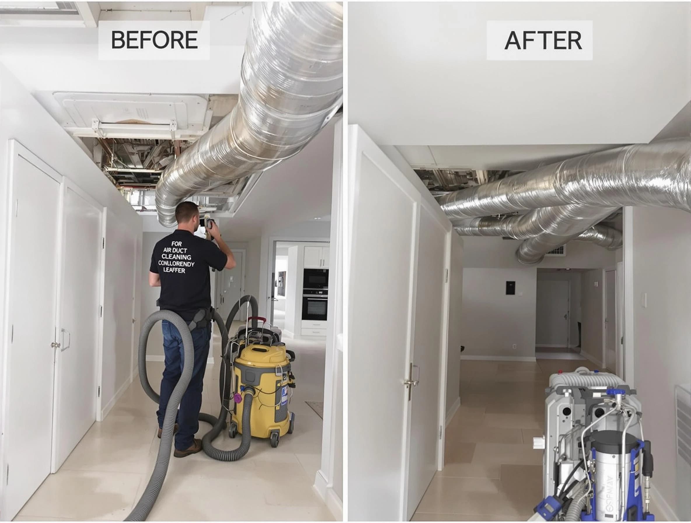 Harrison Air Duct Cleaning professional performing thorough air duct cleaning in Harrison