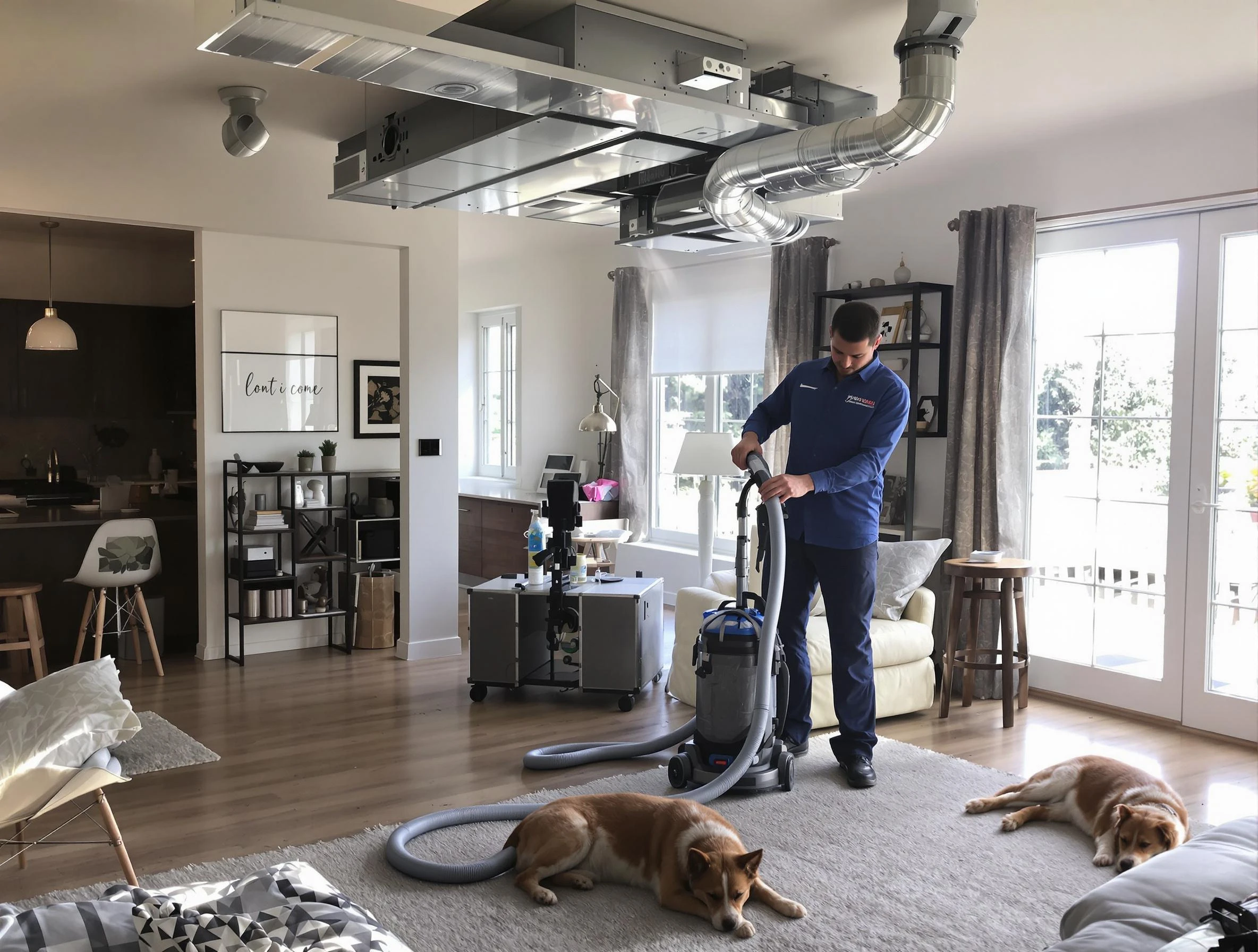Harrison Air Duct Cleaning technician performing detailed indoor duct cleaning for improved air quality in Harrison