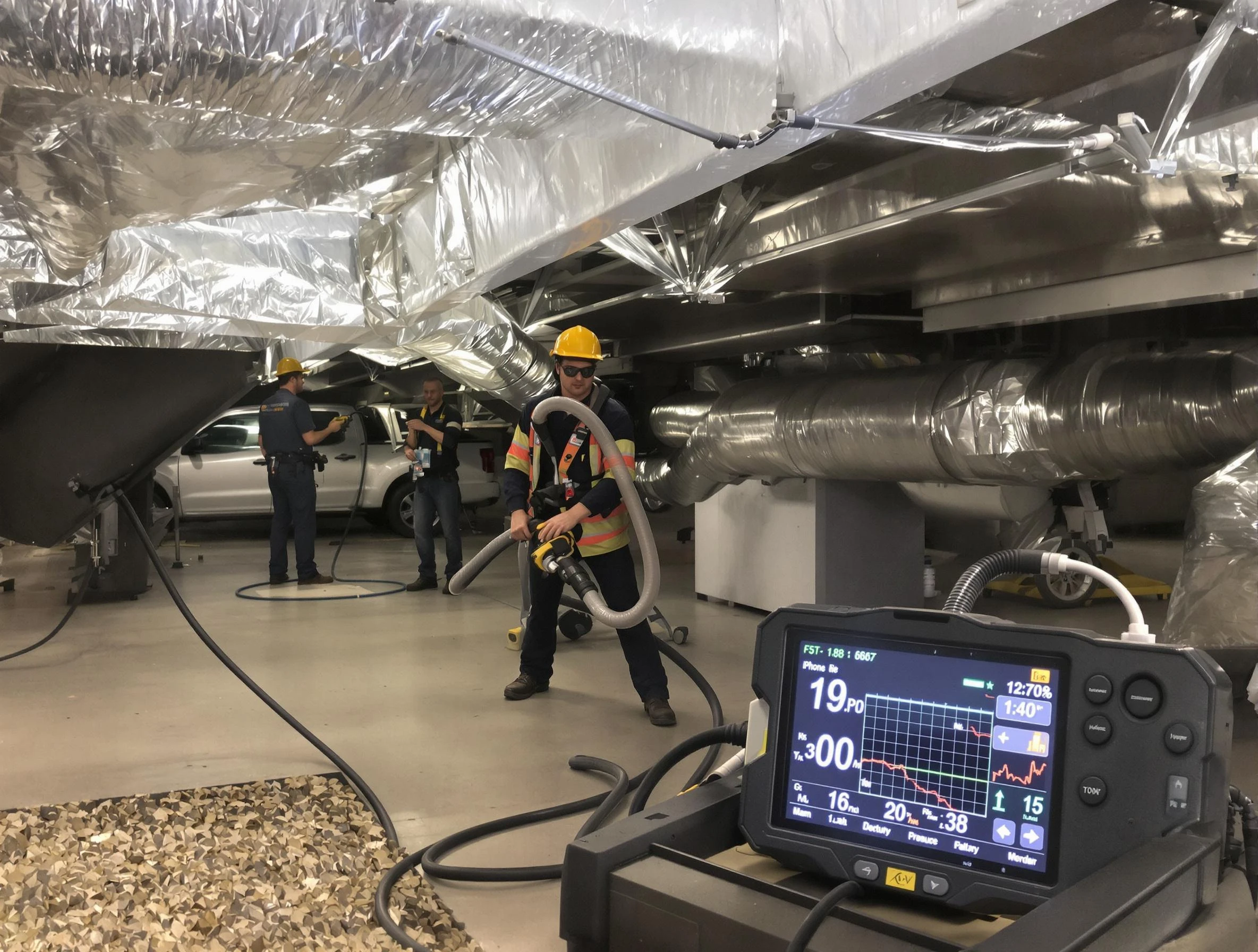 Professional negative pressure duct cleaning by Harrison Air Duct Cleaning in Harrison
